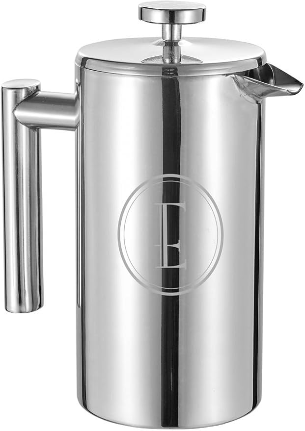 Personalized Visol Dasha Stainless Steel Coffee Press - Free Engraving (Single Initials)