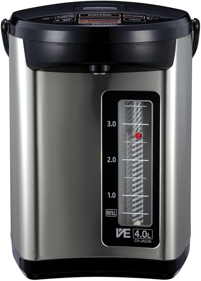 Zojirushi CV-JAC50XB VE Hybrid Water Boiler &amp Warmer 5.0 Liter Stainless Black Made in Japan &amp NP-HCC10XH Induction Heating System Rice Cooker and Warmer 1 L Stainless Dark Gray