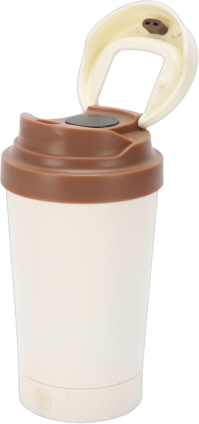 Zerodis Electric Mixing Mug Double Layer 316 Stainless Steel Self Stirring Coffee Mug with Lid Ideal for Travel and Office Use