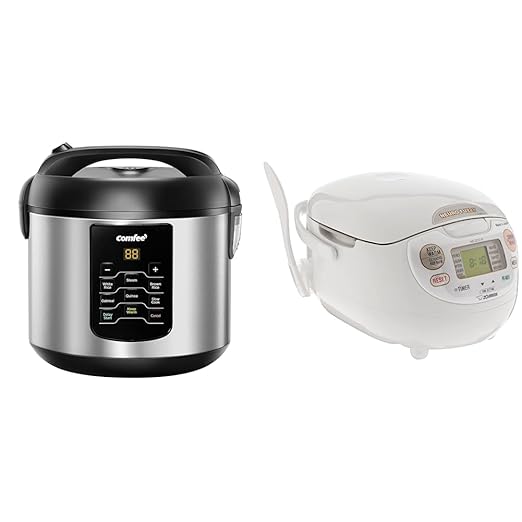 COMFEE' 2QT Multi Cooker &amp Zojirushi 5.5 Cup Neuro Fuzzy Rice Cooker Bundle