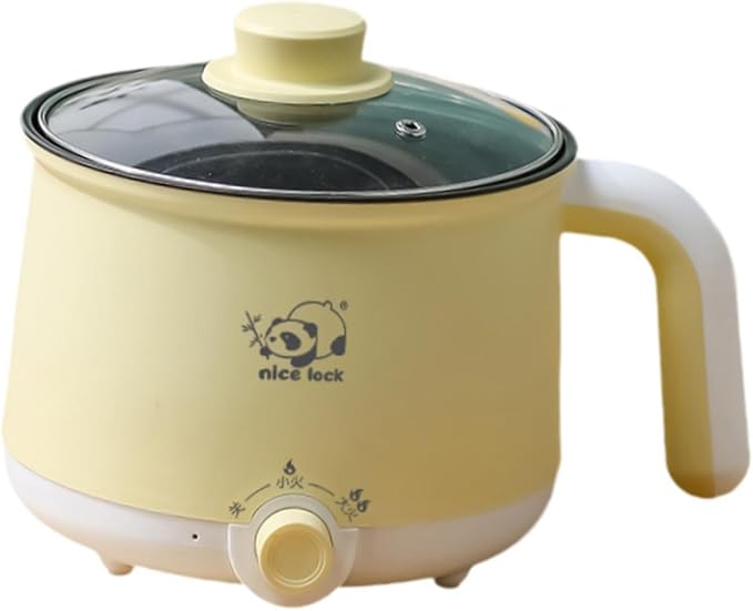 Multi Functional Mini Cooker Pot Noodles Cooker Multifunctional 2 Gear Boil Dry Protection Portable Cooking Pot for Dumpling without steamer