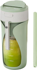 Portable Blender Cup450ml Fruit Vegetable Blender Cup with 6 Blades &amp Automatic Power Off for Kitchen Travel Office Sport Gym Camping
