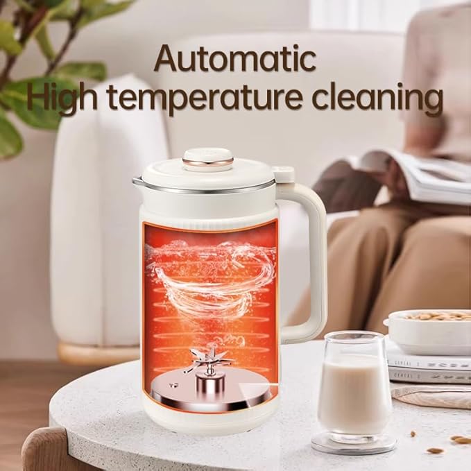 Automatic Nut Soy Mike Maker 42 oz (1200ml) 1.2L Plant Milk Machine with Stainless Steel Blades for Homemade Almond Soy Plant-Based Milk and Dairy Free Beverages Soy Maker Machine Green