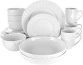 18 Piece Porcelain Dinnerware Set Plate Bowl Water Cup Dish Household Round