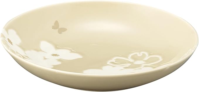 Hanae Mori MB6500-184 Curry Plate Pasta Plate Deep Plate 4 Pieces Dinnerware Set Diameter 8.3 x Depth 1.6 inches (21 x 4 cm) Floral Pattern Dishwasher Safe Microwave Safe Tableware Gift