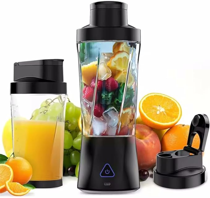 Portable USB Juicer Blender USB Rechargeable 700ml Capacity 360W Motor with Anti-Jamming Blade BPA-Free Waterproof for Smoothies Travel Fitness Outdoor Use