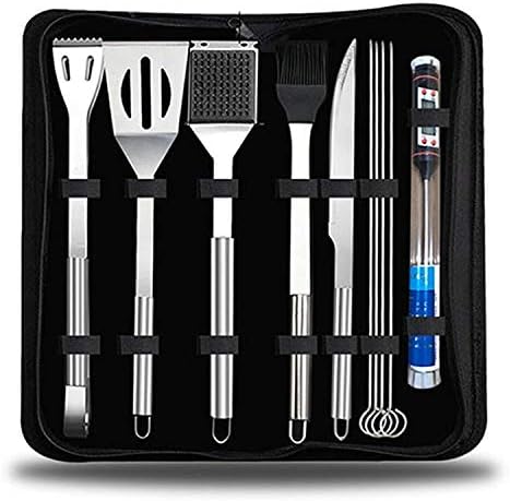 10 in 1 Outdoor Tableware Set Camping Barbecue Tableware Picnic Tool Set with Thermometer Cookware Set Cookware Picnic Boiler Cookware