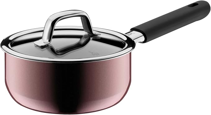 WMF Fusiontec Mineral Cookware Set 4PC with Glass Lid Rose Quartz. Mineral Cooking Sets.