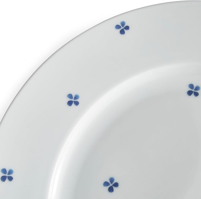 Portmeirion Home Collection 16 Piece Dinnerware Set - Blue Indigo Mix &amp Match Designs Porcelain Dinner Plates Salad Plates Bowls &amp Mugs - Microwave Dishwasher &amp Oven Safe Modern Table