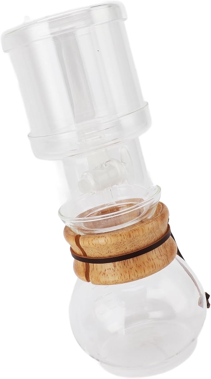 Walfront 400ml Iced Coffee Cold Brew Drip Tower Coffee Maker High Borosilicate Glass Enhanced Flavor Extraction for Home Office Cafe