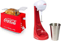 Nostalgia Coca-Cola Grilled Cheese Toaster with Easy-Clean Toaster Baskets and Adjustable Toasting Dial Red 2-Slot &amp Two-Speed Electric Coca-Cola Limited Edition Milkshake Maker and Drink Mixer