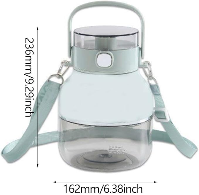 Electric Juicer Portable Blender 1000ml with Straw and Lid Travel Juicer Juice Blender for Home Picnic Green