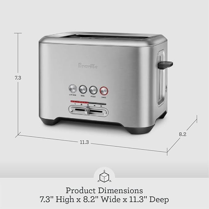 Breville BTA720XL Bit More Toaster 2 Slice Brushed Stainless Steel
