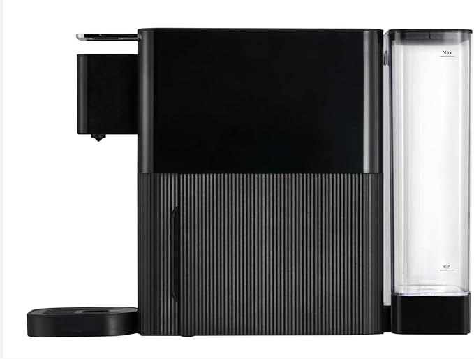 20 Bar Pressure Compact Single Serve Coffee Maker Espresso &amp Lungo Machine Programmable Temperature &amp Cup Size for Use with Coffee Capsules or Ground Coffee Ultra-Slim Design Model EM-508