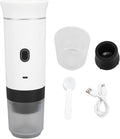 Portable Coffee Maker USB Rechargeable One Touch Brewing Compact and Lightweight for Travel Car Office and Outdoor Enthusiasts (White)