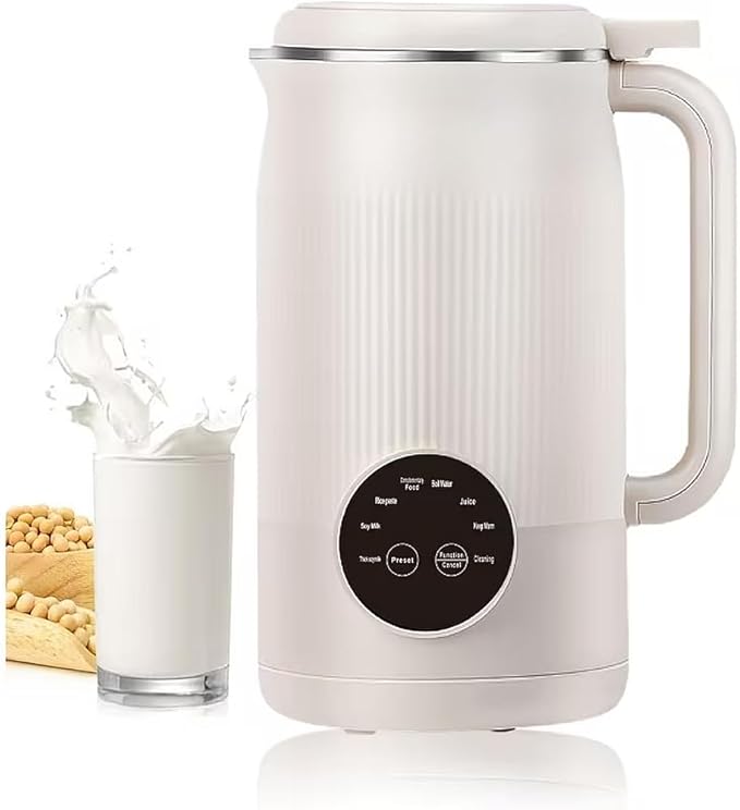 Nut Milk Juice Maker Machine 40oz Homemade Soy Almond Oat Coconut Plant Based and Non Dairy Beverages 8 in 1 Automatic Soybean Machine With Delay Start/Keep Warm/Boil Water