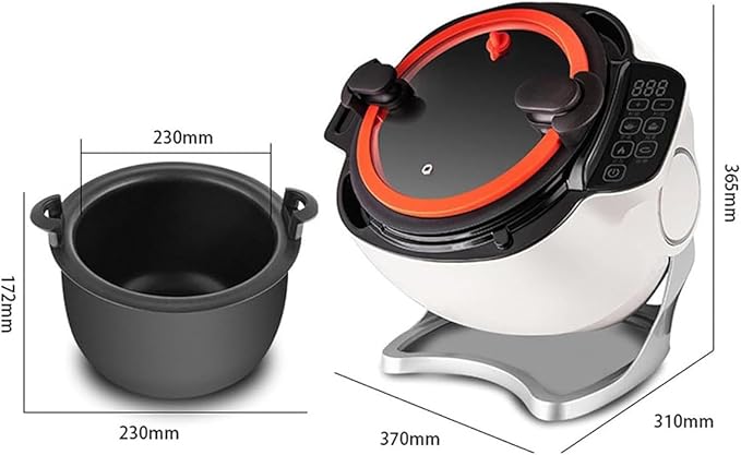 2000W 6L automatic cooking pot fried rice machine 6L automatic cooking machine one-button smart start three-speed adjustable stir-frying stewing