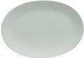 over&ampback Coupe Stoneware Serving Platter - Elegant 1-Piece Oval Serving Platter to Complete Your Kitchen Set - 16.4 x 11.5 - Semi-Matte Fog Blue