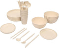 Dinnerware Sets Unbreakable Plates Bowls Cups Shatterproof Lightweight Dishwasher Microwave Safe with Storage Box for 4 People Camping Picnic Home