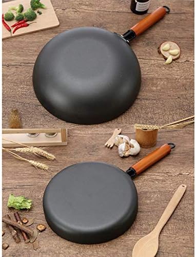 JSEIAJB 3PC Household Iron Pot Cooking Soup Pot Sturdy Iron Pot Uncoated Non-stick Cookware for Store Camping Kitchen Home