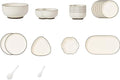 Porcelain Dinnerware Set Plates Bowls Cups Dishes Tableware Combination Everyday Use Dinner Plates Soup Bowls Salad Plates Elegant Style Microwave Dishwasher Oven Safe