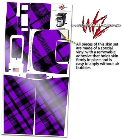 Decal Style Vinyl Skin compatible with Keurig K10 / K15 Mini Plus Coffee Makers Purple Plaid (COFFEE MAKER NOT INCLUDED)