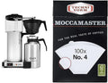 Technivorm Moccamaster 39340 CDT Grand Coffee Maker 60 Ounce Silver 4 White Paper Filters 100-count per box