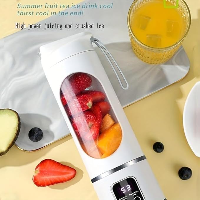 Digital Display Juicer with Smart LED Display - Effortless Multimode Blending for Smoothies Shakes Leak-Proof &amp Compact Portable Multimode Blender Juicer for Home Travel Office (Green)