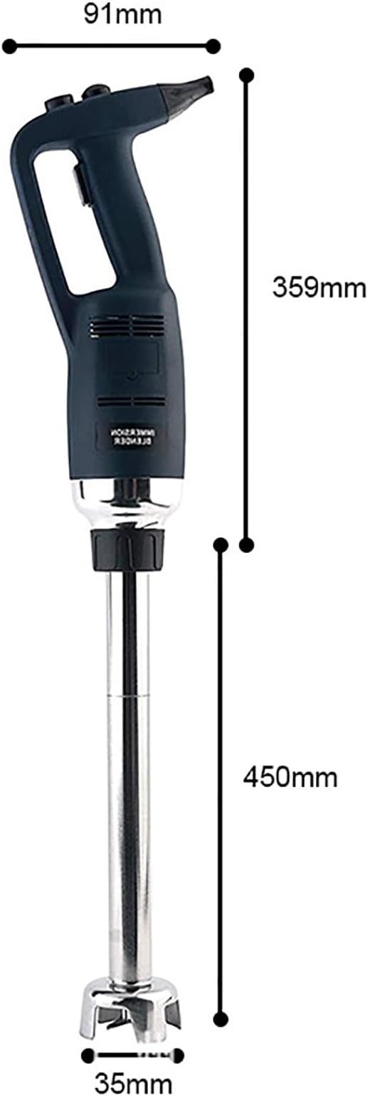 Powerful 500W Hand Blender Electric Immersion Stick Mixer Adjustable Speed 4000-16000RPM 304 Stainless Steel Splash-Proof Design Ideal for Soups Smoothies and Vegetables