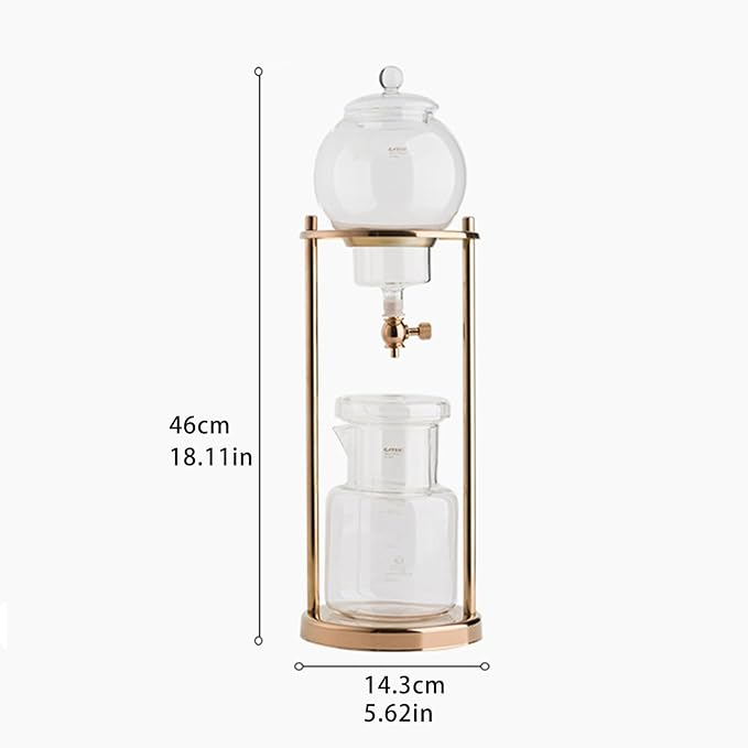 Cold Brew Drip Tower Iced Coffee Cold Brew Coffee Drip Tower Cold Brew Maker Manual Cold Brew Coffee Ice Drip Coffee Maker Large Capacity Cold Brew Coffee Maker for Commercial(Size:600mlColor:A)