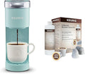 Keurig K-Mini Single Serve Coffee Maker &amp 3-Month Brewer Maintenance Kit Includes Descaling Solution Water Filter Cartridges &amp Rinse Pods Compatible Classic/1.0 &amp 2.0 K-Cup Coffee Makers
