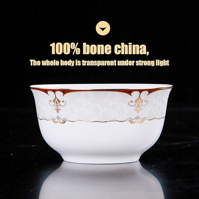 Ceramics Dinnerware Set 56 Pieces Luxury Bone China Dinner Sets/Porcelain Combination Set - Plates and Bowls Sets for Wedding Gifts