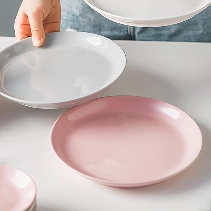 Kitchen Tableware SetCeramics Dinnerware Sets Plates and Bowls Sets 32 Pcs Japanese Style Pasta Dinnerware Dishes Set - Colorful Plates for Restaurant Family Party