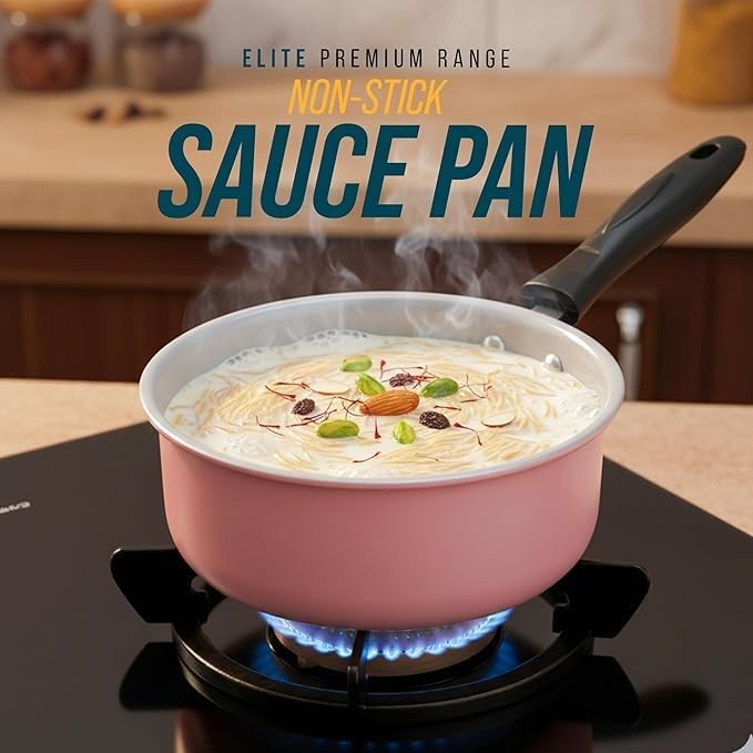 Nonstick Cookware Set (Pink Sauce Pan)
