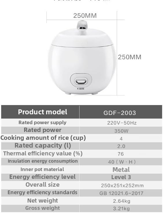Small Mini Household Rice Cooker 2L