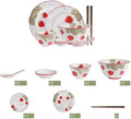 Dinnerware Set Luxury Family Dinner Service SetCeramics Dinner SetKitchen and DiningServiceCreativity Kitchen Dinnerware Set PlatesDishesBowlsPlates and Bow(9 Piece Set)