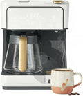 Multi Brew Coffee Maker with Single Serve and Carafe Brewing Options for Countertop Home Use (White Icing)