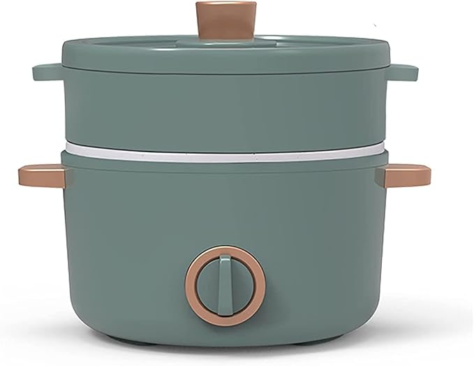 Rice Cooker Household Multifunctional Mini Rice Cooker/Frying Pan/Wok/Soup Pot Ceramic Non-Stick Inner Pot for 1-2 People (B)