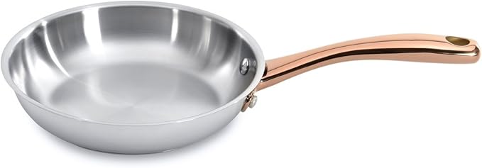 BergHOFF 11 Piece Ouro Cookware Set with Gold Handles Silver/Rose Large