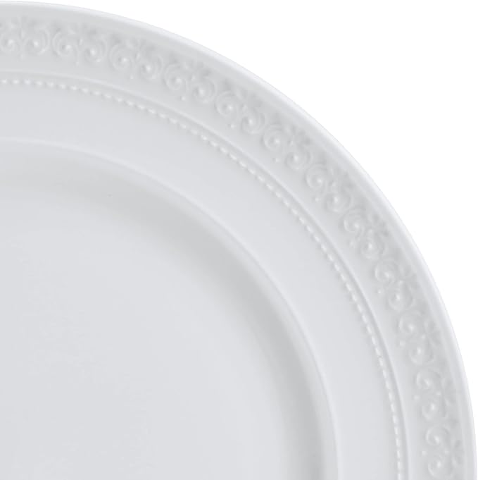 Mikasa Crown White Chip Resistant 18 Piece Dinnerware Set Service for 6