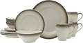 Mikasa Swirl 16-Piece Dinnerware Set Service For 4 Ombre Mocha