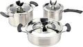 Pot Set Stainless Steel Cookware Set Kitchen Cookware and Cookware Set of 3 Suitable for All Stoves Including Induction Cookers Cookware Cooking Set(A)