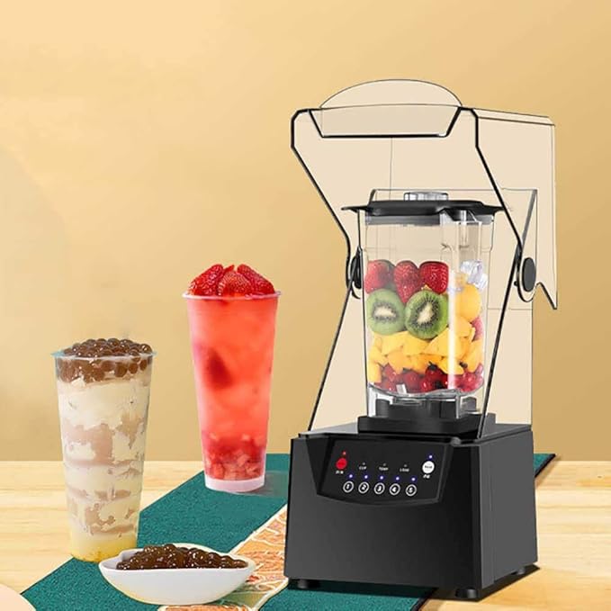 Smoothie Blender 2L Commercial Stand Mixer with Sound Enclosure - 17000rpm Blade Silent Broken Wall Cooking Machine for Fruits &amp Ice Crusher - Includes Cover - Perfect for Smoothies!
