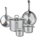 ELO 9503750 Cookware Set 5 Pieces 2 Frying Pans 24 and 28 cm and 3 Saucepans 14 16 and 26 cm Elo Profi Citrine Stainless Steel Induction