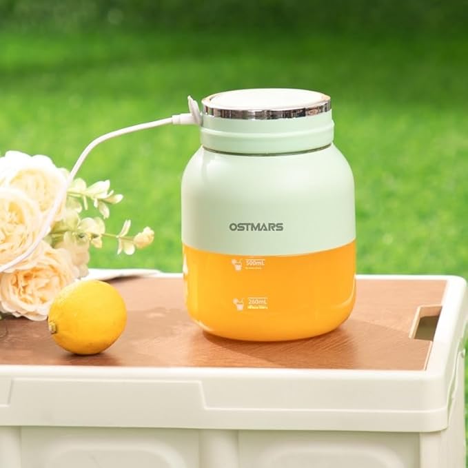 OSTMARS Portable Juicer Blender Small Fruit Juice Cup Household Automatic Juicer with Measurement Markings