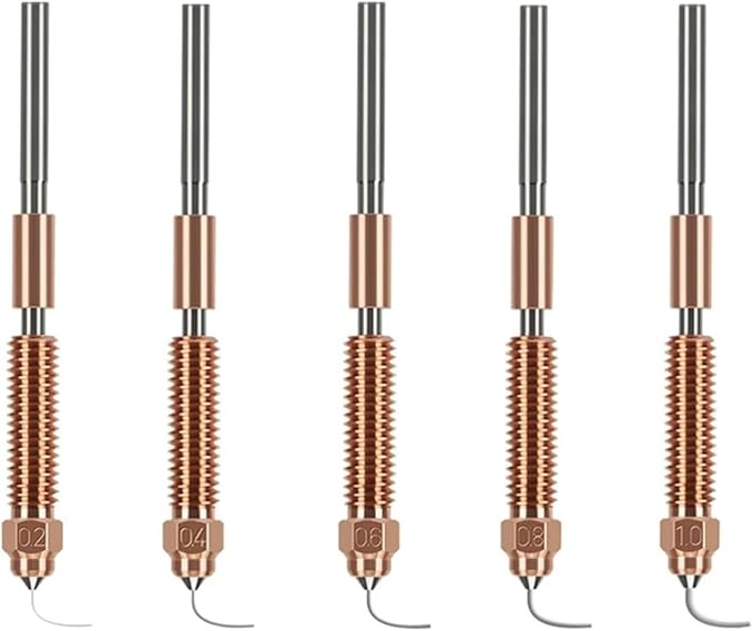 for Creality K1C Nozzle Kit Unicorn Quick-Swap 0.4mm Nozzle Hardened Steel 3D Printer Nozzle for K1/Ender 3 V3/Ender 3 V3 Plus(K1C 0.2 Nozzle kit)