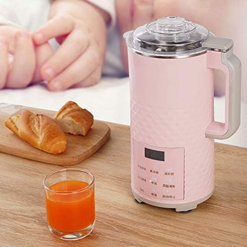 Automatic Electric Soymilk Machine Household Multifunction Mini Juicer Soya-Bean Milk Stir Rice Paste Filter-free Maker(Black)