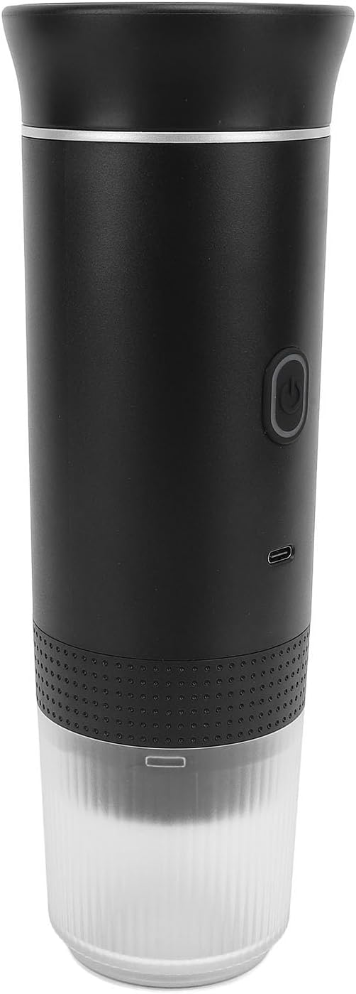 Portable Coffee Maker Rechargeable Electric Handheld Car Coffee Machine for Travel Office Household (Black)