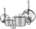 ELO 9506650 Cookware Set 5 Pieces 2 Frying Pans 24 and 32 cm and 3 Saucepans 12 20 and 26 cm Elo Profi Citrine Stainless Steel Induction