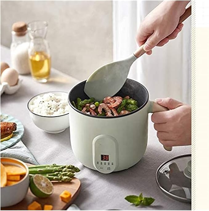 Electric Rice Cooker with Automatic Keep Warm Makes Soups Stews Grains Hot Cereals